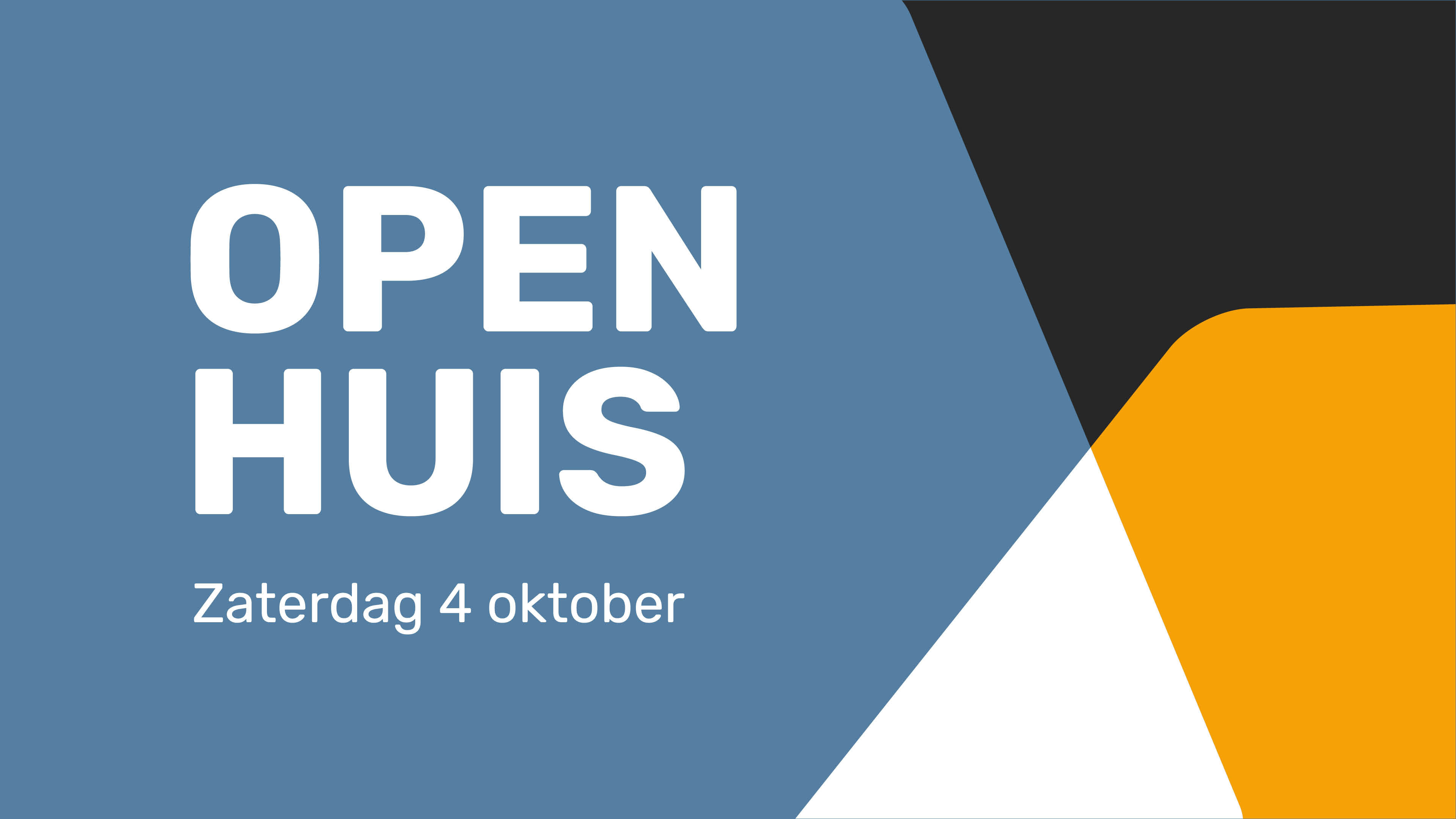 Landelijk Open Huis - 4 oktober van 11:00 tot 15:00 uur 